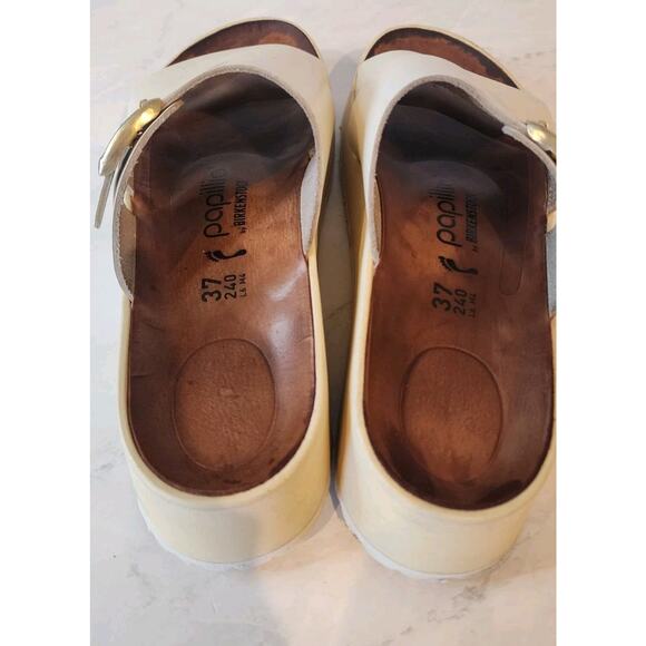 Papillio Birkenstock Sandals
Almina Wide Bone Leather Straps Raffia EU 37 US 6 - Picture 10 of 12